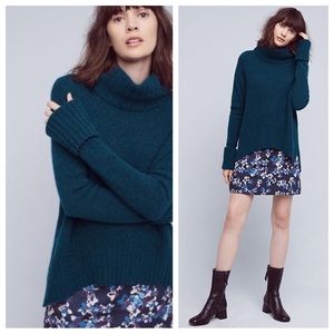 Anthropologie Fireside Turtleneck Sweater in Teal